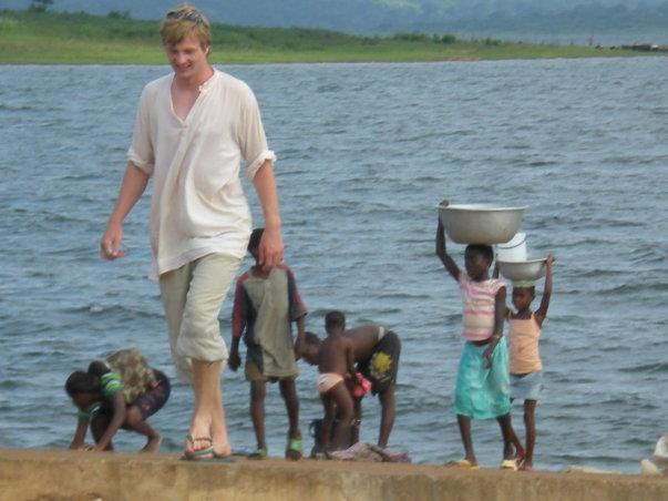 Nicholas at Lake Volta at Kpando, Ghana