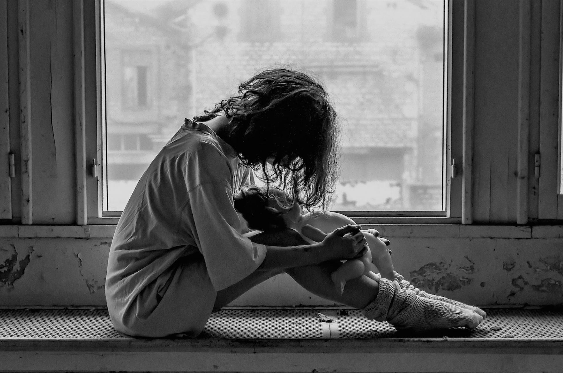 Anti-Trafficking Girl in Window